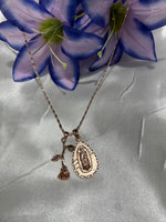 '' Rose '' Virgencita Pendant Necklace