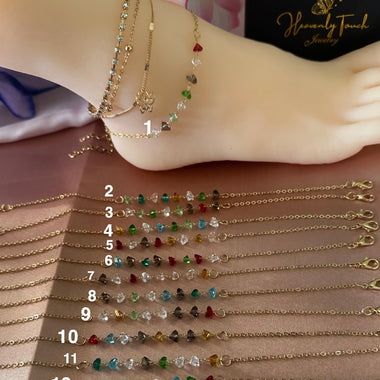 Multicolor Anklet Set