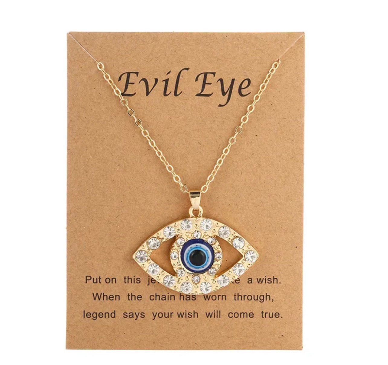 Evil Eye Rhinestone Necklace