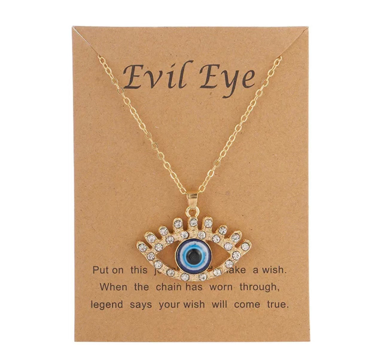 Evil Eye Rhinestone Necklace