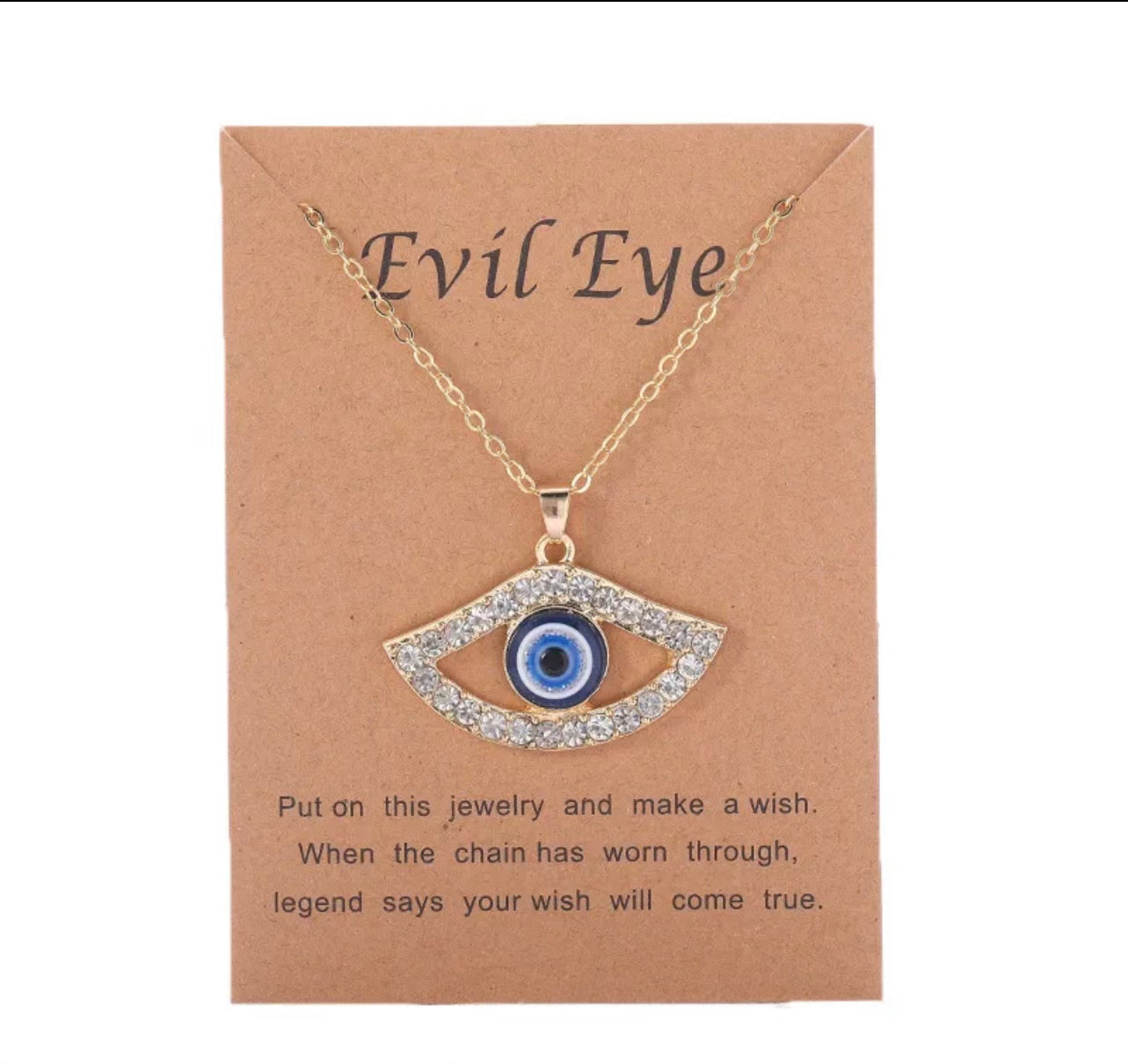 Evil Eye Rhinestone Necklace