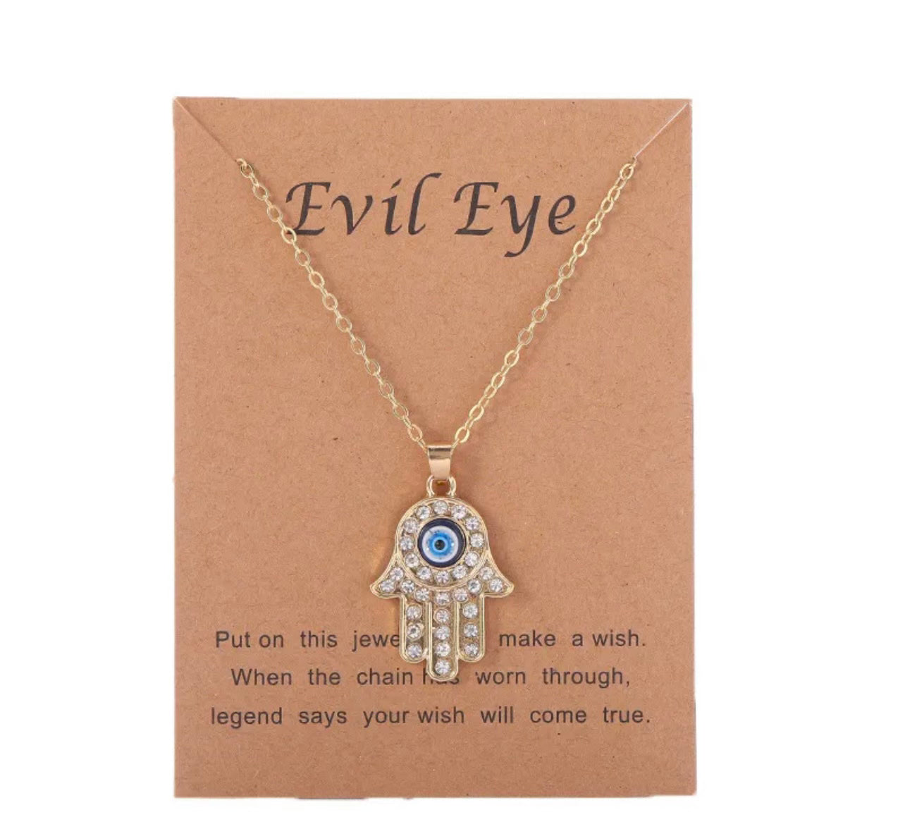 Evil Eye Rhinestone Necklace